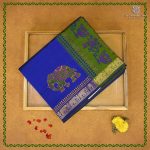 Semi Silk Cotton Printed Sarees – MS Blue SASPC38948
