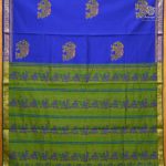 Semi Silk Cotton Printed Sarees – MS Blue SASPC38948 - Image 2