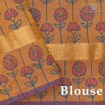 Semi Silk Cotton Printed Sarees – Dual Shade Cerulean Blue SASPC38949 - Image 3