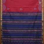 Semi Silk Cotton Printed Sarees – Maroon SASPC38951 - Image 2